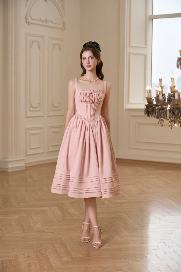 Eudora Midi Dress - Pink - Image 2