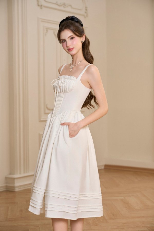 Eudora midi dress - White - Image 3