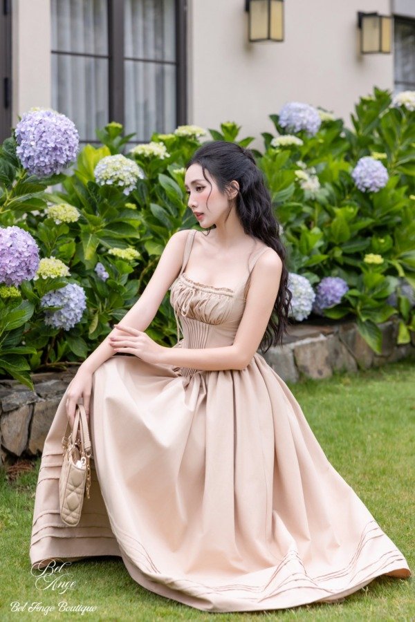 Eudora Midi Dress Brown - Image 6