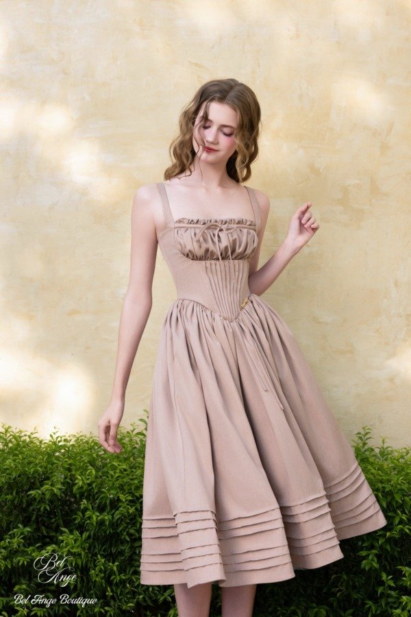 Eudora Midi Dress Brown - Image 5
