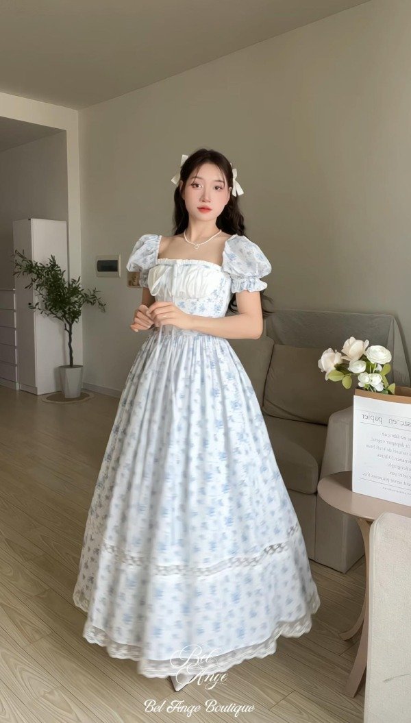 Josephine Midi Dress-Blue