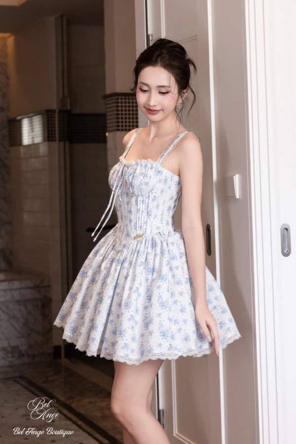 Oralie Midi Dress Blue - Image 8