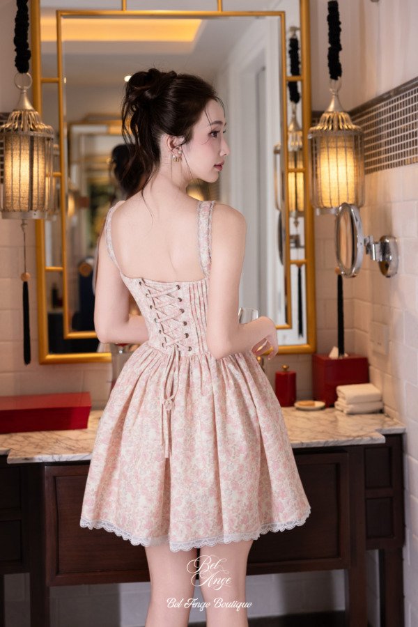 Oralie Midi Dress Pink - Image 6