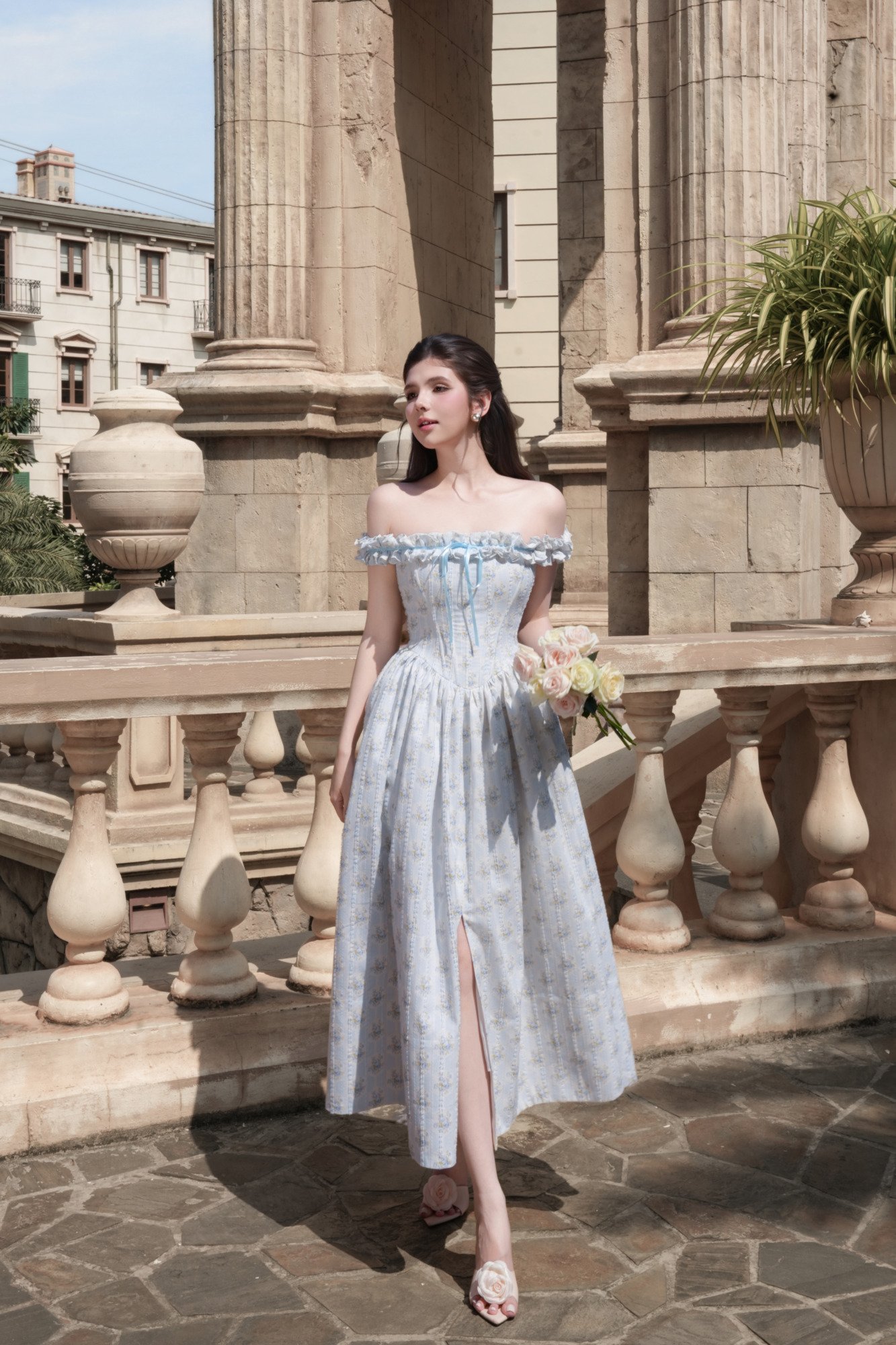 SHARMAINE BLUE DRESS