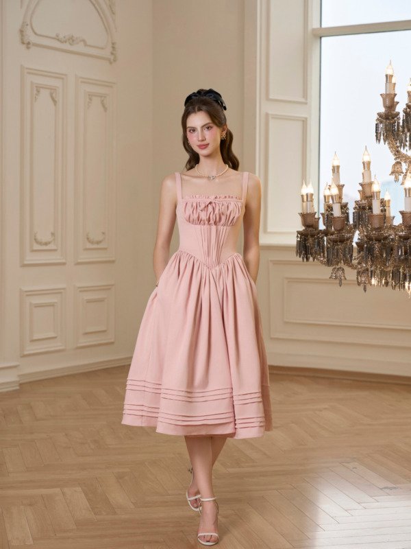 Eudora Midi Dress – Pink