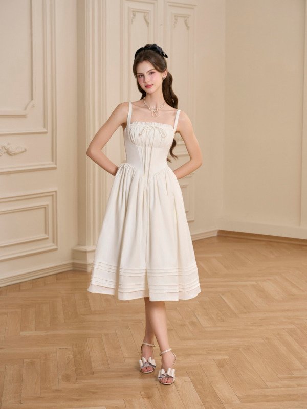 Eudora midi dress – White
